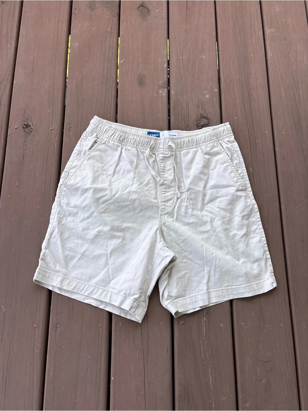 Old Navy Mens Small Khaki Jogger Shorts